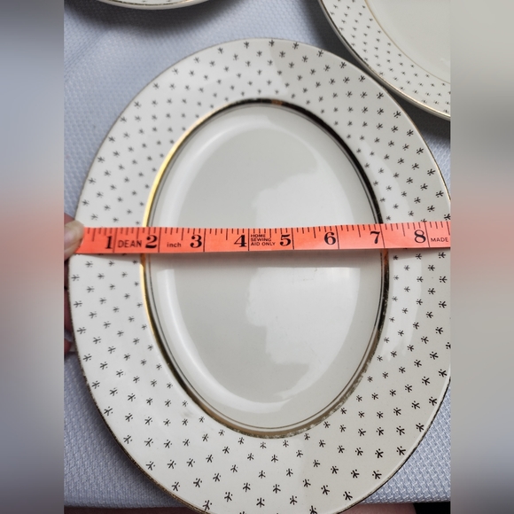 John Maddock & Sons set of 3 Platters Gold/Cream Ivory Ware England - Picture 9 of 13